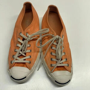 Converse x Jack Purcell Lace Up Low Top Sneakers Orange Women's Size 7